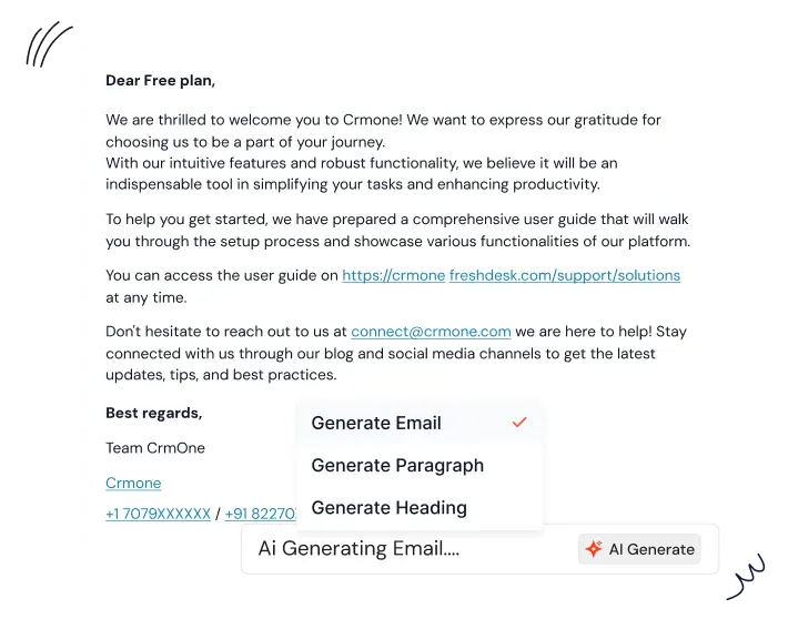 welcome_email_draft_for_CrmOne_with_AI_generated_suggestions_for_email