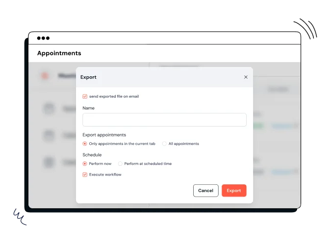 appointment view export