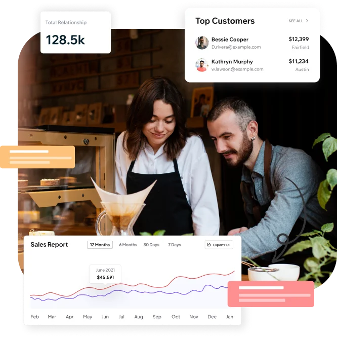 restaurants and food service with CRM