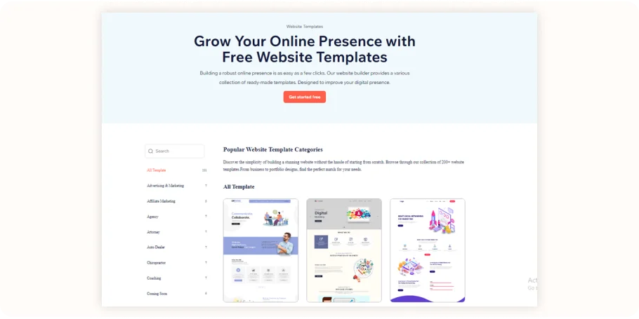 CrmOne website template