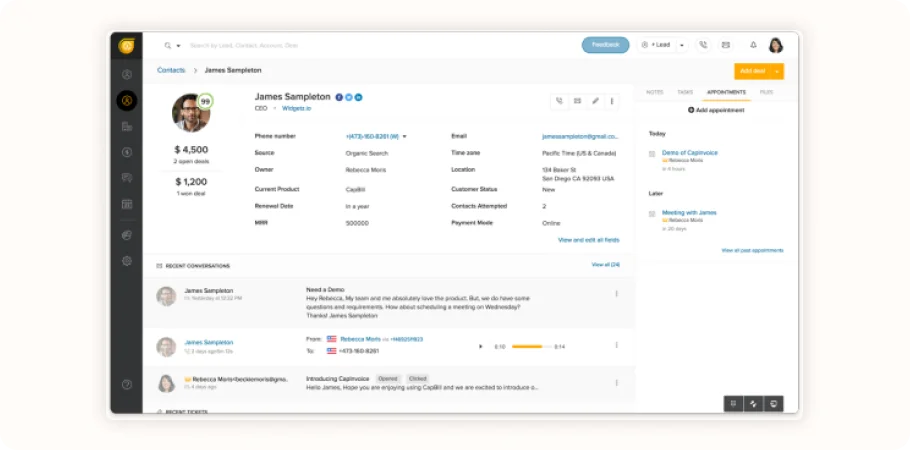 Freshsales vs crmone alternative