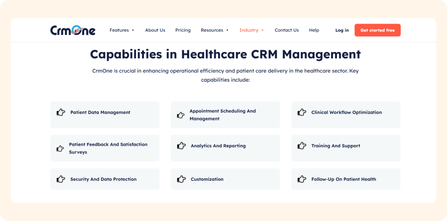 CrmOne HIPAA compliant crm