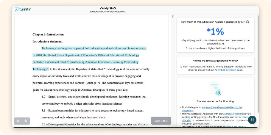 Turnitin AI Checker