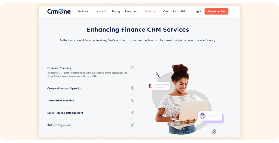 Finance CRM services