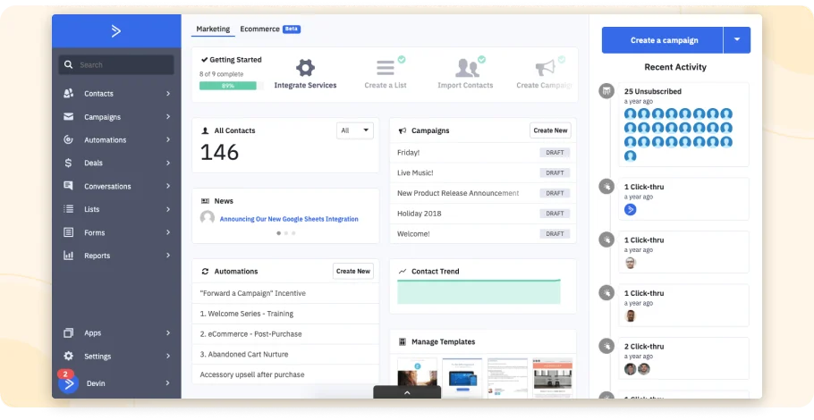 ActiveCampaign is a powerful email marketing
