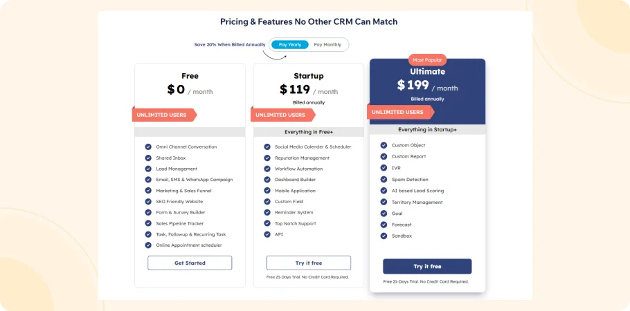 CrmOne Pricing