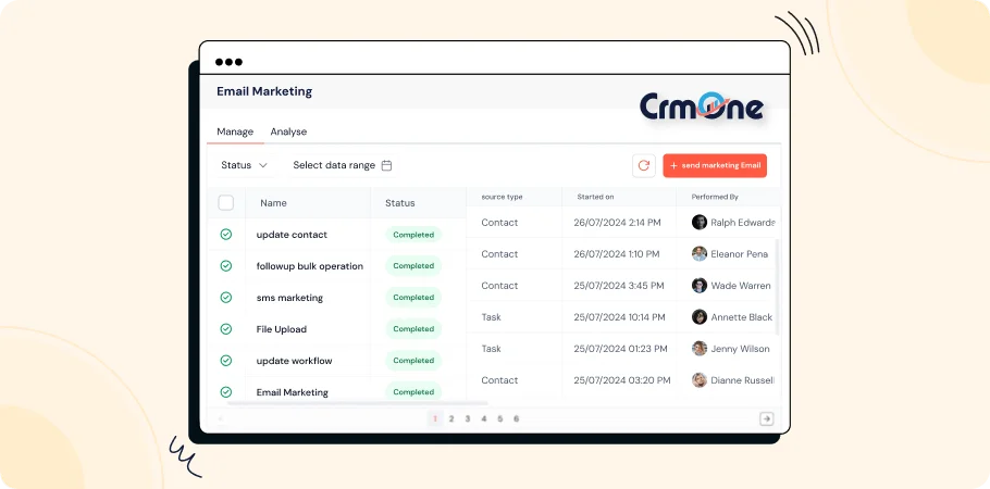 crmone automate email campaigns