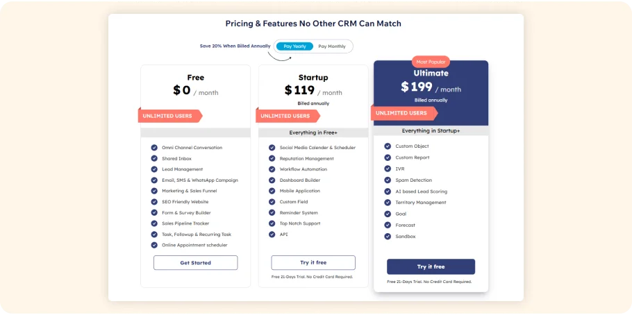 crmone pricing card