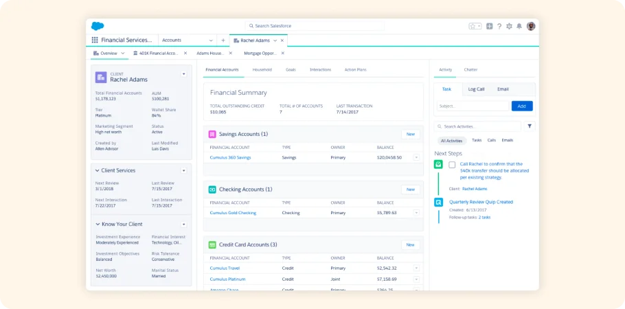 Salesforce Financial Services