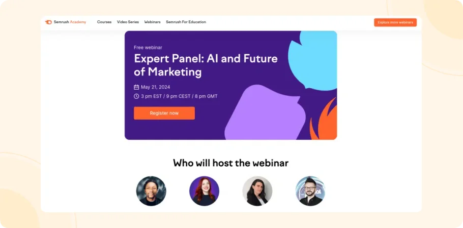 Webinar Invitation - Semrush